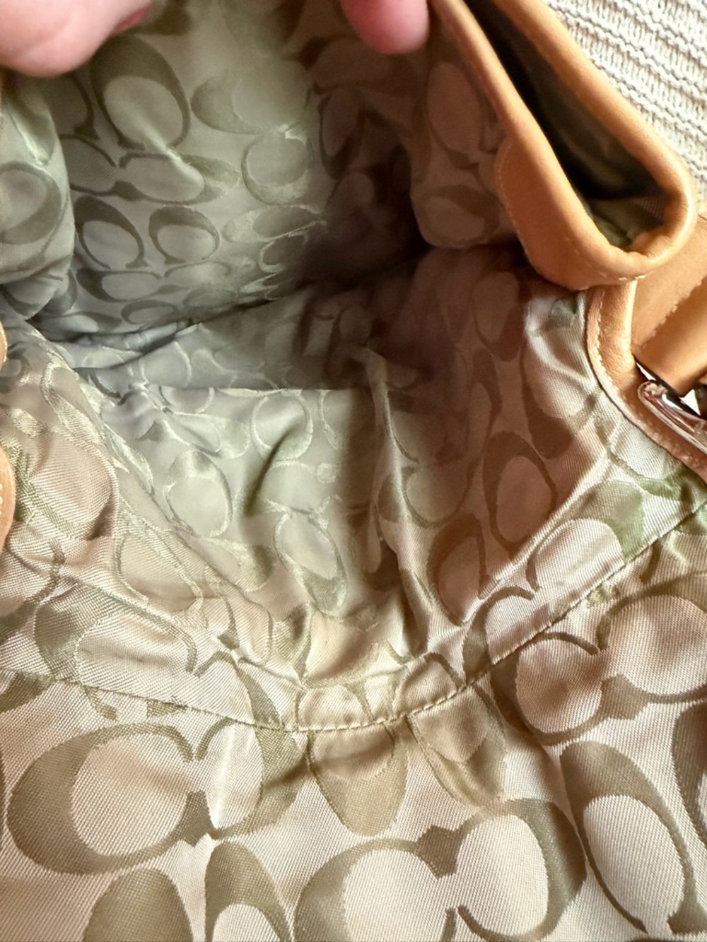 Y2K Coach SoHo Hobo Bag L04D-9480 Camel Leather Buckle Flap Shoulder/Crossbody - Picture 8 of 15